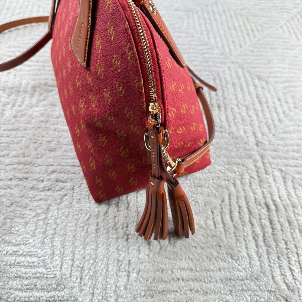 Dooney & Bourke Satchel Bag Women's Gretta Small Audrey Red Monogram Crossbody